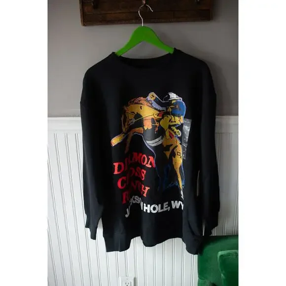 Free People Wrangler X Diamond Cross Sweatshirt Medium NEW - Picture 3 of 5